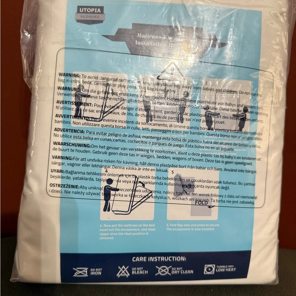 Utopia Bedding Waterproof Mattress Encasement - White